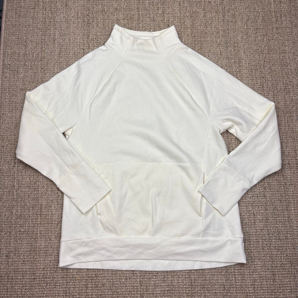 🤍 Fabletics Mock Neck Pullover | Size XL | Very Light Yellow